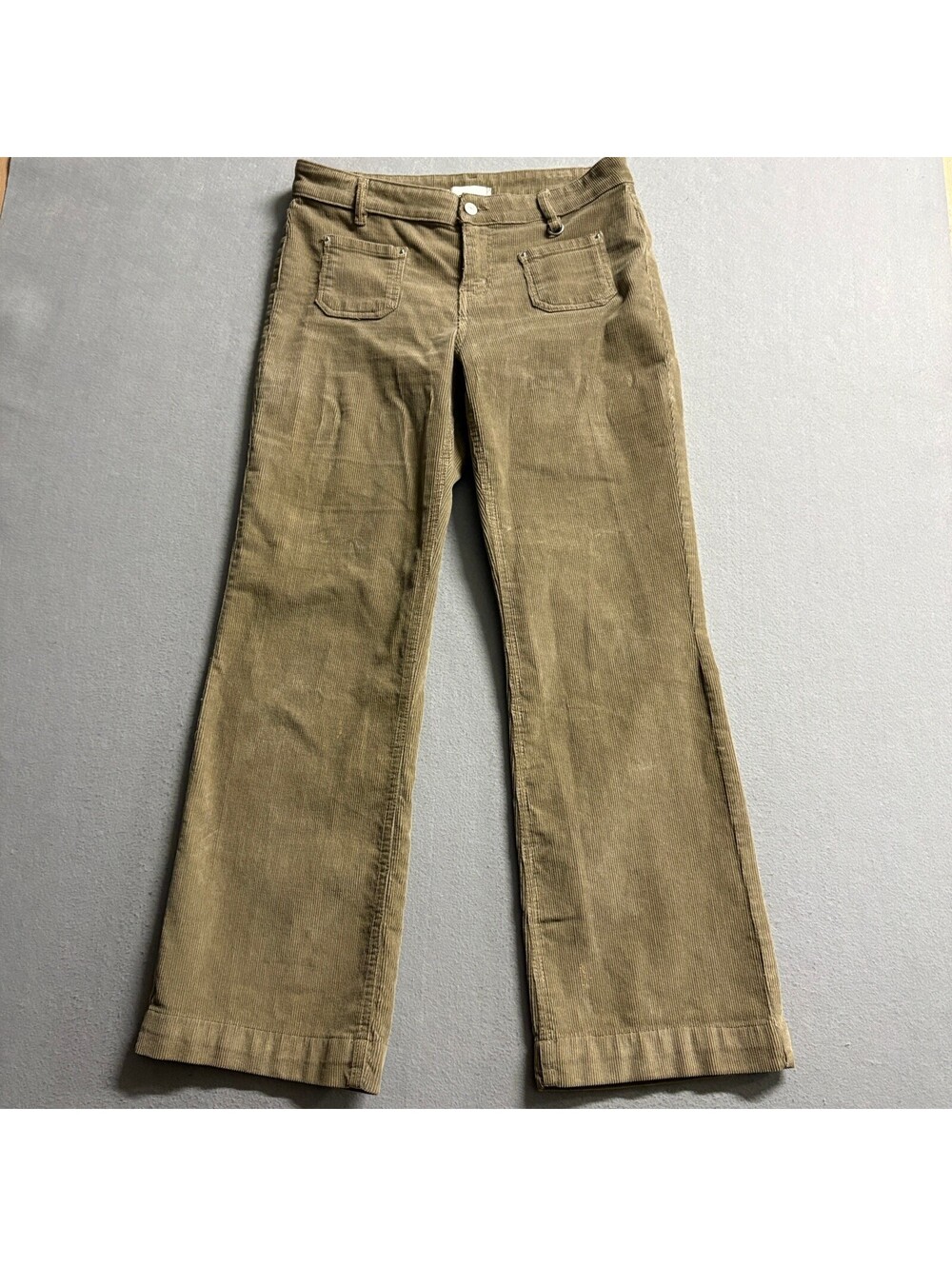 BDG Eliana Kick Flare Corduroy Pants Womens 8 Brown Cord High Rise Stretch